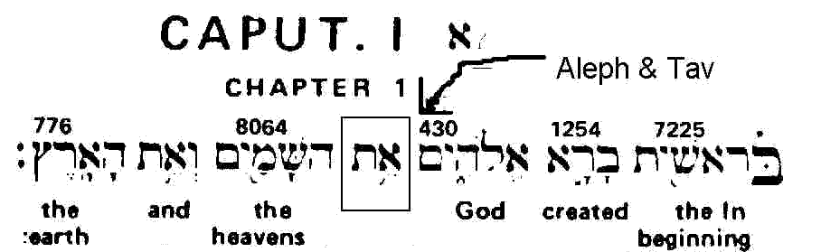 the first verse of the bible in Hebrew